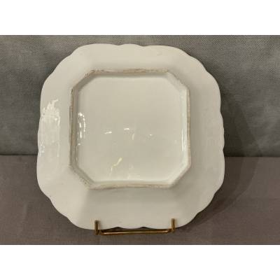 Plat à gâteaux en porcelaine de Vieux Paris d'époque 19 ème