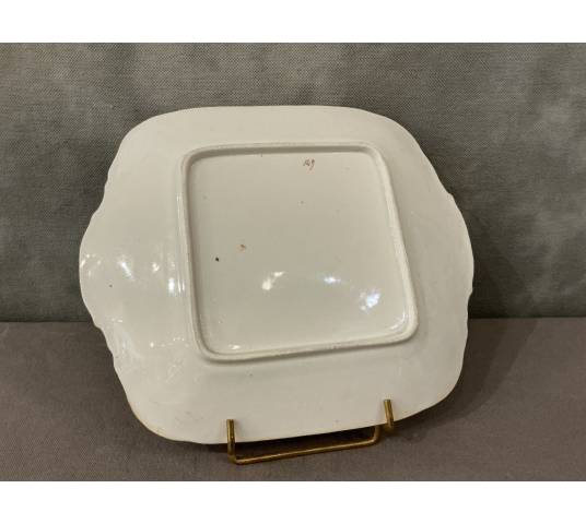 Plat à gâteaux en porcelaine de Vieux Paris d'époque 19 ème