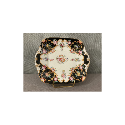 19th-century porcelain cake plate from Vieux Paris