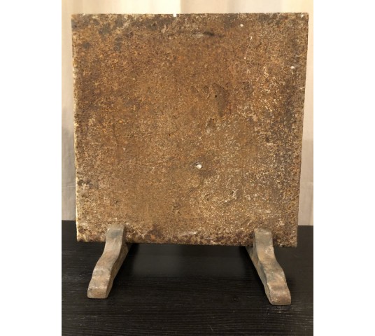 Small chimney plate in period cast iron 18th-century.