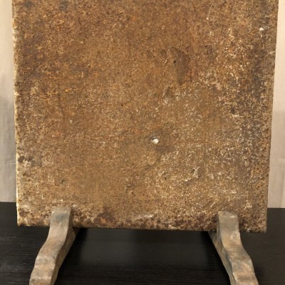 Small chimney plate in period cast iron 18th-century.