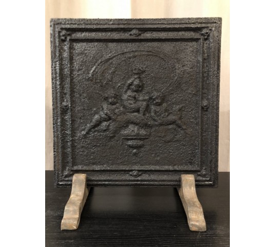 Small chimney plate in period cast iron 18th-century.