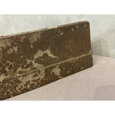 Paire de chenets anciens en fonte et laiton d'époque 19 ème