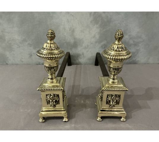 Pair of antique bronze and iron cheats dating from the late 18th century
