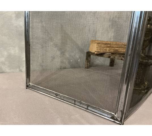 Pare feu de cheminée ancien en fer d'époque 19 ème