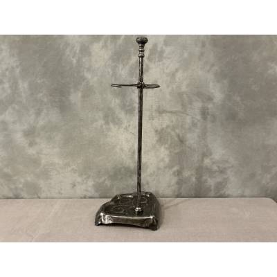 Serviteur de cheminée ancien en fer d'époque 19 ème