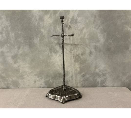 Serviteur de cheminée ancien en fer d'époque 19 ème