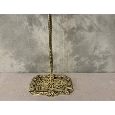 Serviteur de cheminée ancien en bronze et laiton d'époque 19 ème