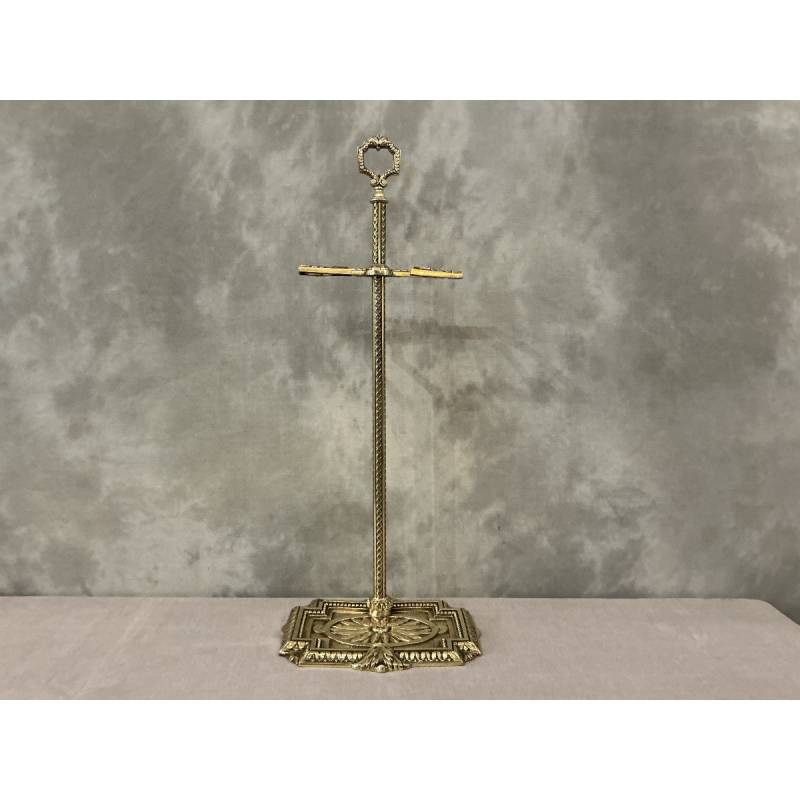 Serviteur de cheminée ancien en bronze et laiton d'époque 19 ème