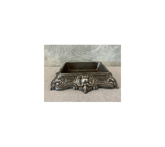 Cast iron receptacle, fully polished and varnished, dating from the 19th century.