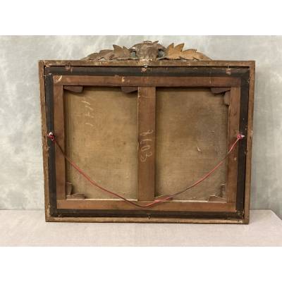 Peinture haut de porte d'époque 18 ème Louis XVI