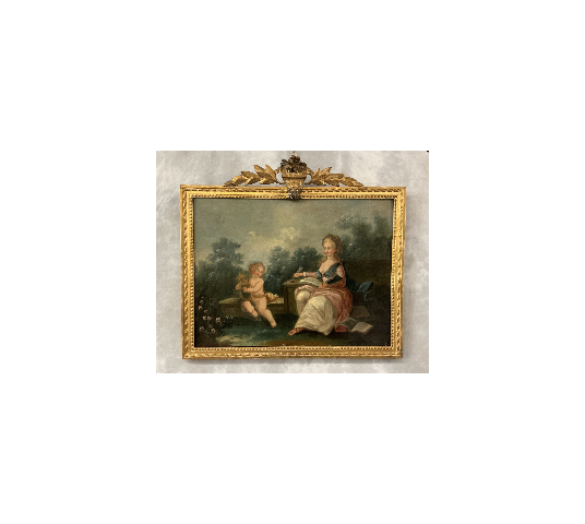 18th-century Louis XVI period painting above a door