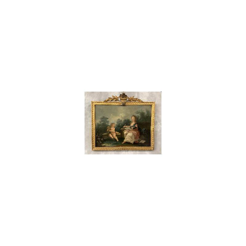 18th-century Louis XVI period painting above a door