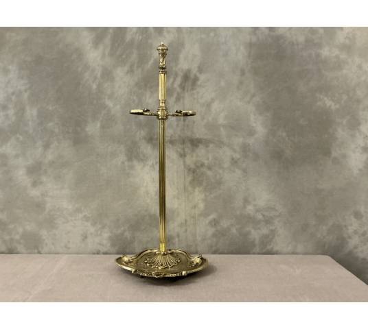 Antique 19th-century bronze and brass fireplace set in the Transition style