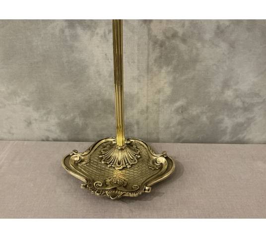 Antique 19th-century bronze and brass fireplace set in the Transition style