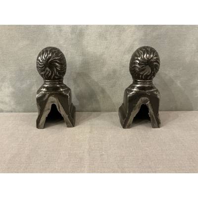 Paire de serres livres anciens en fonte d'époque 19 ème