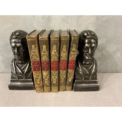 Paire de serres livres anciens en fonte d'époque 19 ème