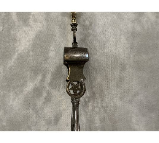 Belle grande pince en fer et bronze d'époque Directoire 19ème