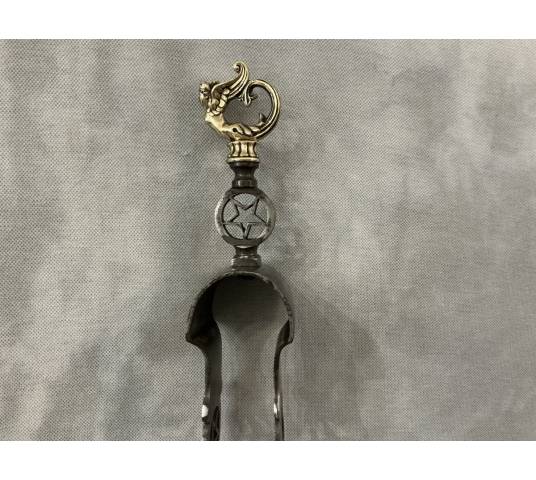 Belle grande pince en fer et bronze d'époque Directoire 19ème