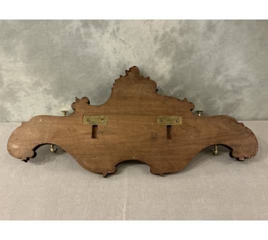 Coat rack, wooden hooks, bronze model from the late 19th century
