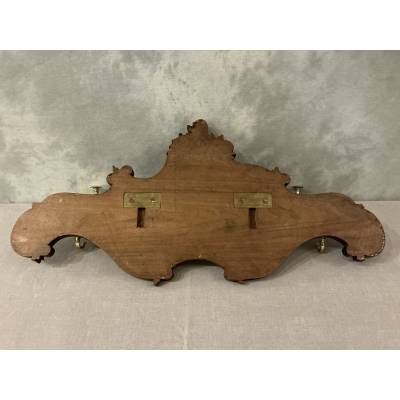 Coat rack, wooden hooks, bronze model from the late 19th century