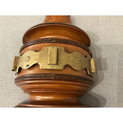 Coat rack, wooden and gilded iron hooks circa 1900