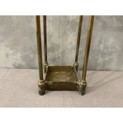 Porte parapluies ancien en laiton d'époque 19 ème Louis Philippe