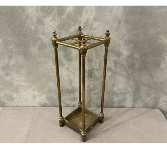 Porte parapluies ancien en laiton d'époque 19 ème Louis Philippe