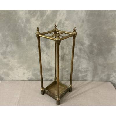 Antique brass umbrella stand from the 19th century Louis Philippe period