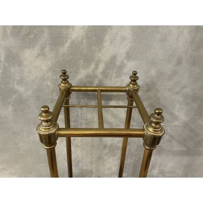 Porte parapluies ancien en laiton d'époque 19 ème Louis Philippe