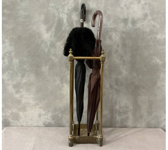 Porte parapluies ancien en laiton d'époque 19 ème Louis Philippe