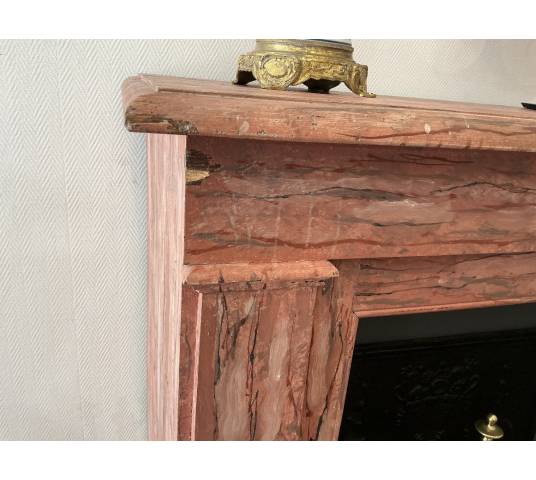 Cheminée décorative en bois peint d'époque fin 19 ème