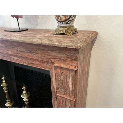Cheminée décorative en bois peint d'époque fin 19 ème