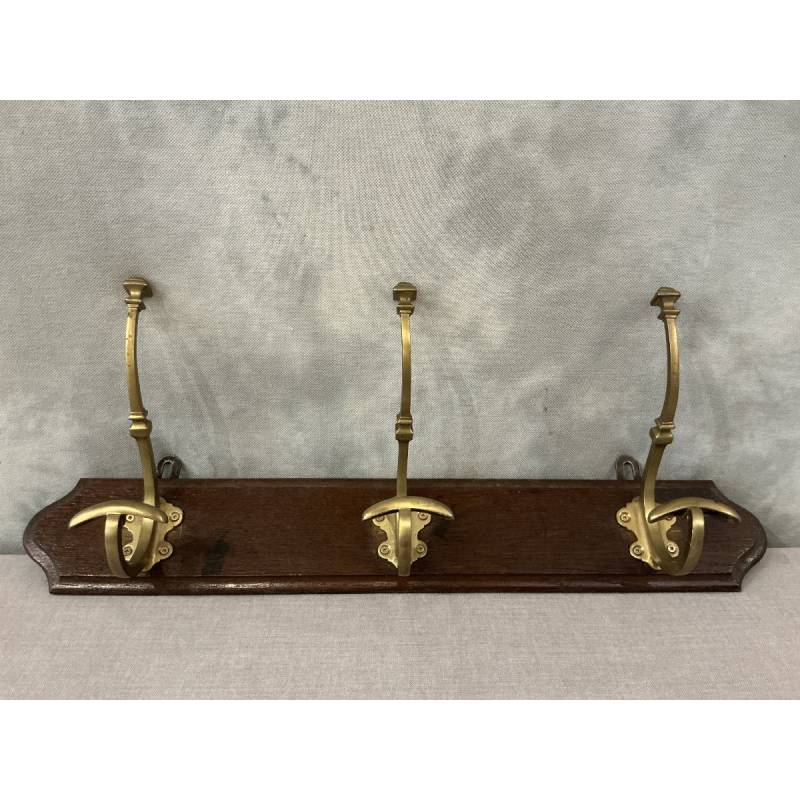 Antique brass coat racks and hooks from the 19th century