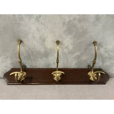 Antique brass coat racks and hooks from the 19th century