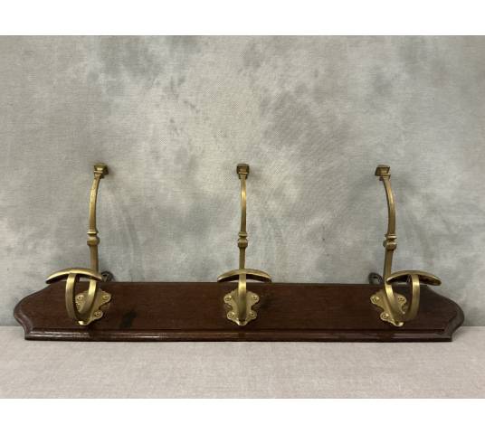 Antique brass coat racks and hooks from the 19th century