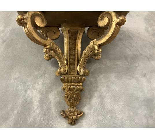 Console murale en bois doré d'époque fin 19 ème Napoléon III