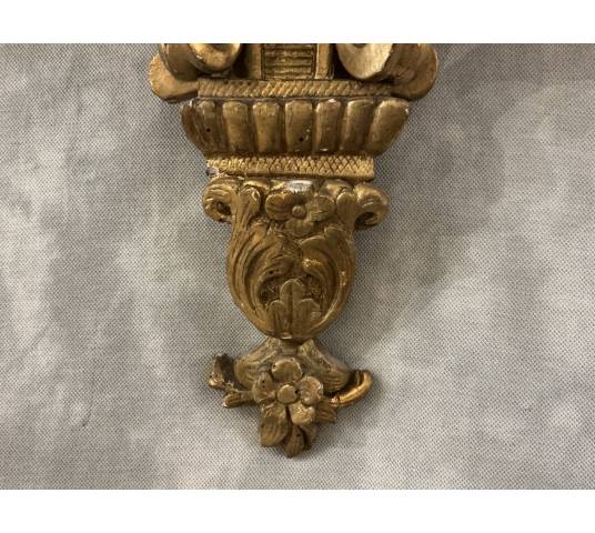 Console murale en bois doré d'époque fin 19 ème Napoléon III