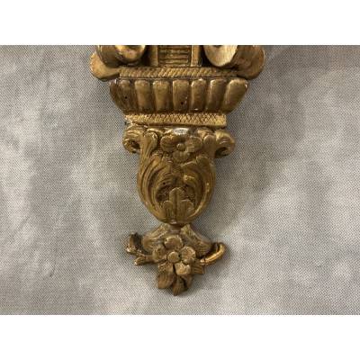 Console murale en bois doré d'époque fin 19 ème Napoléon III