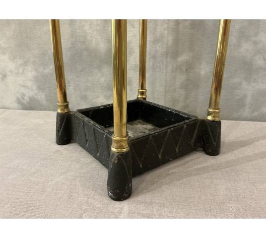 Antique square umbrella stand from the 19th century