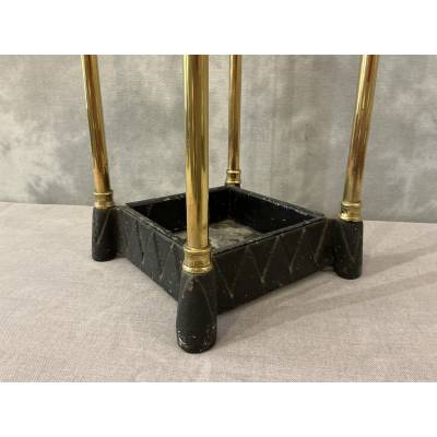 Porte parapluies ancien de forme carré d'époque 19 ème