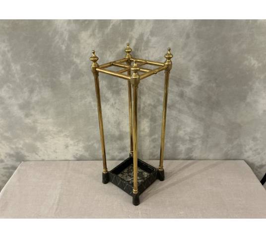 Antique square umbrella stand from the 19th century