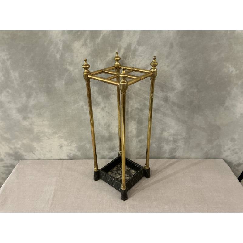 Porte parapluies ancien de forme carré d'époque 19 ème