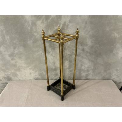 Porte parapluies ancien de forme carré d'époque 19 ème