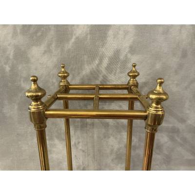 Antique square umbrella stand from the 19th century