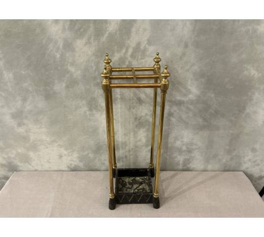Antique square umbrella stand from the 19th century