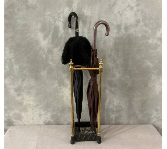 Antique square umbrella stand from the 19th century