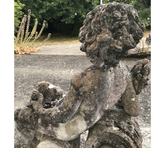 2 or 4 reconstituted stone garden statues, 20th century