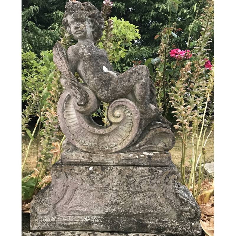 2 or 4 reconstituted stone garden statues, 20th century