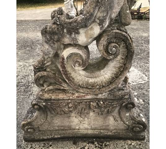 2 or 4 reconstituted stone garden statues, 20th century